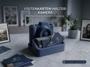 Camera Business Card Holder Desk Organizer