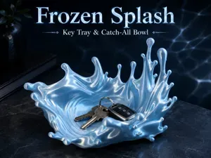 Frozen Splash Key Tray & Catch-All Bowl