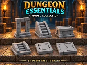 Thick Edge Dungeon Stone Doors