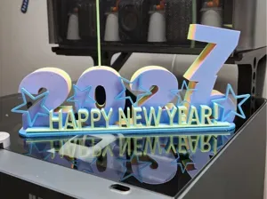 New Year's 2027 Table Topper With Reserve Card