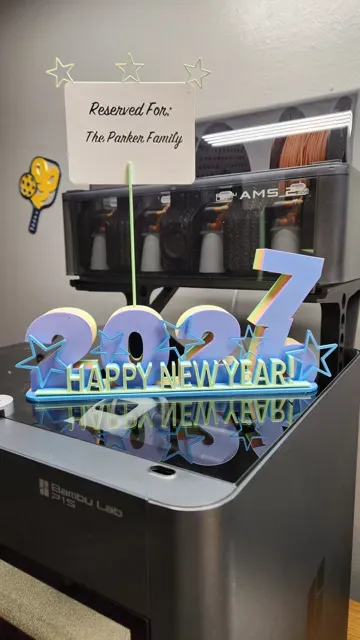 New Year's 2027 Table Topper With Reserve Card — Image 10 of 10