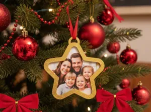 Star-Shaped Photo Frame Ornament Snap-Fit