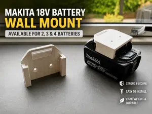 Makita LXT 18V Battery Wall Mount (1-4 Batteries)