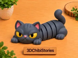 Cute Mini Angry Cat Flexi | No Support | One Color