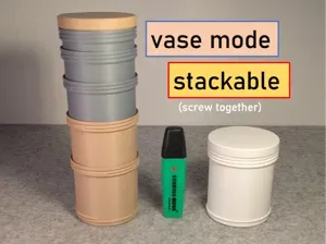 Runde Dose 03 (Vasenmodus) stapelbar
