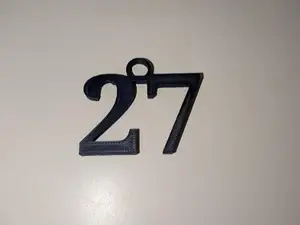 number 27 keychain