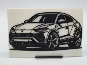 2D Wall Art Lamborghini Urus TinyCar