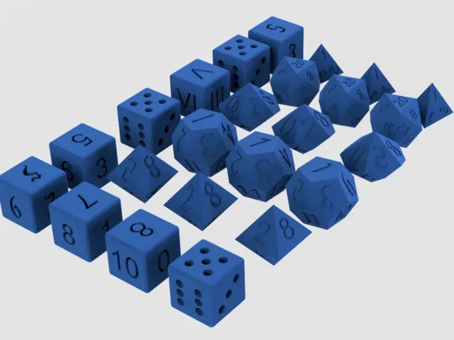 24 Dice Set: Includes D4, D6, D8, D10, D12, D20