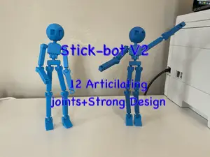 Stick-Bot V2 | 12 Articulating Joints | Remixable