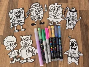 Spongebob Universe Coloring Paint Kit Set Craft