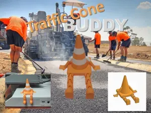 Traffic Cone articulated flexi legs-Cone Buddy