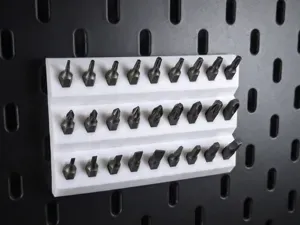 Vertical Hex Bit Holder for Ikea Skadis