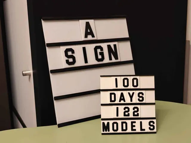 Mini Cinema/Hymns Sign - A-Z-Å Letters and Numbers — Image 3 of 9