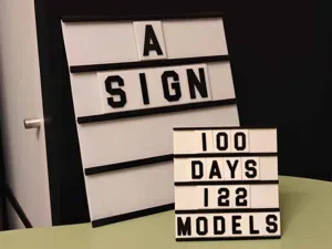 Mini Cinema/Hymns Sign - A-Z-Å Letters and Numbers