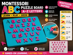 Montessori ABC Puzzle Board (A–Z Letters)