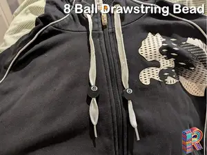 8 Ball Hoodie Drawstring Bead