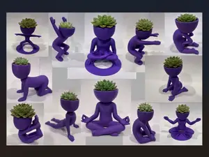 Succulent /cactus people planter yoga zen series
