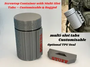 Screwtop Container Multi‑Slot Tabs – Customisable