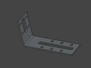 L Bracket 100×55×30×2.5mm Corner Mount