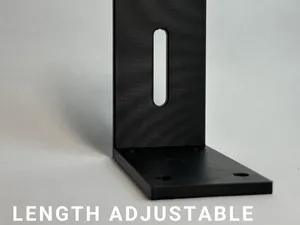 length adjustable 90 degree bracket