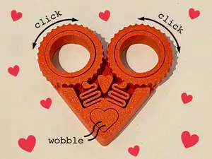 Valentine's Heart Fidget Clicker Toy