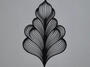 Sinuosità 8 Foglia a strati Wall art decoration