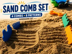 Sand Comb Set – 4 Combs - 8 Patterns
