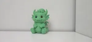 Cute Sitting Dragon Holiday Figurine