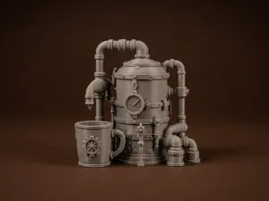 Steampunk Boiler Machine Model