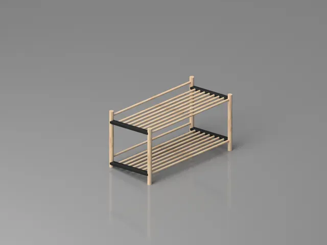 Minimalist wooden Shoe Rack — Фото 3 из 5