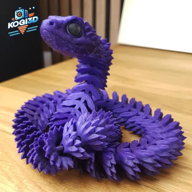 Print in Place Articulated Flexy Snake — Фото 2 из 9