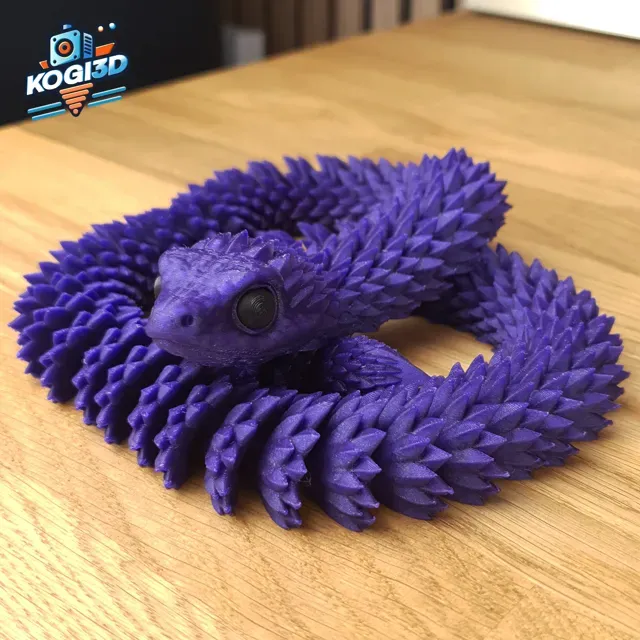 Print in Place Articulated Flexy Snake — Фото 3 из 9