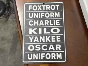 Phonetic (FuckYou) Alphabet Sign