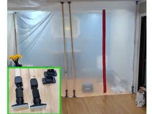 Temporary Room Separator / Dust Barrier Brackets