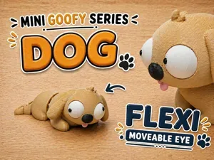 Mini Goofy series – DOG flexi, Movable Eyes