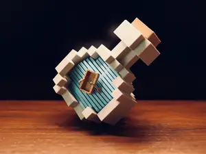 【Minecraft瓶中船】波浪可动!漂浮小船! 桌面摆件!