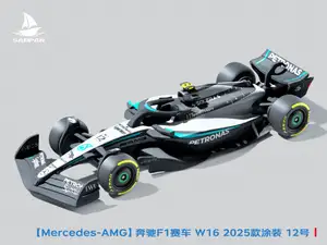 【Mercedes-AMG】梅赛德斯奔驰2025款F1赛车W16涂装 #12号车 组装/轮胎可动