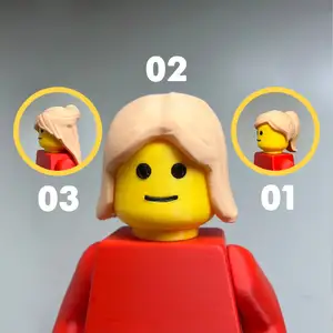 Female Hairstyles for Basic Big Brick Figure (6:1)