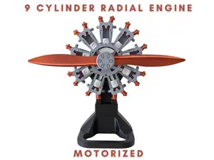 motorized 9 cylinder radial engine