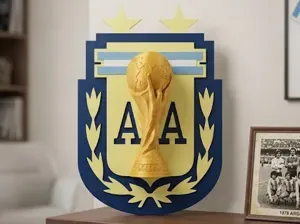 Argentina World Cup Trophy Wall Display