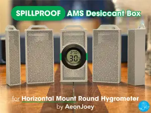 SPILLPROOF AMS Desiccant Box - Horiz. ROUND Hygro