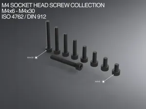 M4 Socket Head Screws x6-30 ISO 4762 / DIN 912