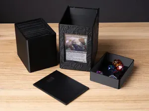 MTG Commander Deck Box Swamp Black Double Sleeved