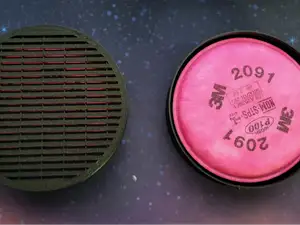 Louvered 3M P100 20xx Filter Cover / Protector