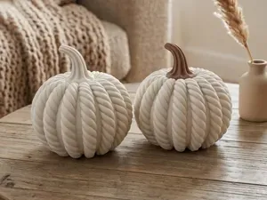 ROPE PUMPKINS - MODERN HALLOWEEN DECOR / AUTUMN
