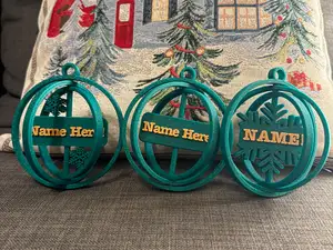 Christmas Baubles Ball - Personalized w your name