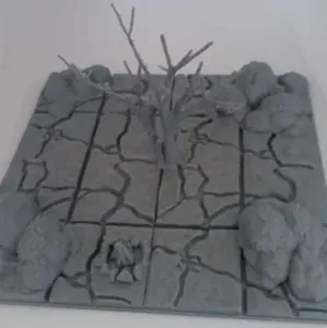 DnD terrain camp in the forest
