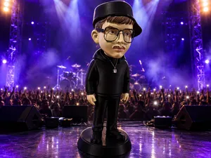 GEOLIER Bobblehead statina 3d del rapper fan made