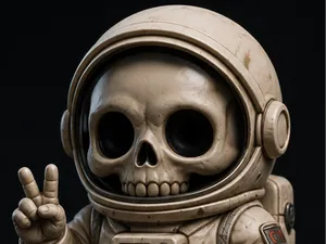 Cute Skeleton Astronaut
