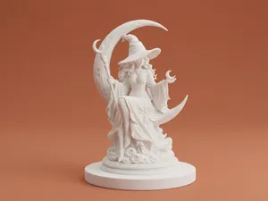 Moon Witch – Crescent Fantasy Figurine
